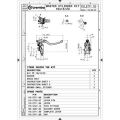 Brembo Racing 19Rcs Corsa Corta Rr Radial Master Brake Cylinder