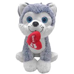 Χάσκυ Λούτρινο με Καρδιά 30cm ToyMarkt 99528
