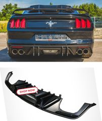 ΠΙΣΩ ΣΠΟΙΛΕΡ SPEED Style Rear Diffuser - Single/Quad Exhaust Tips (MUSTANG 15-17 GT Premium, EcoBoost Premium)