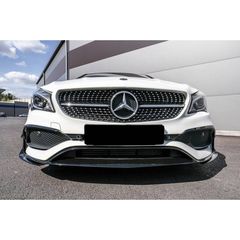 Splitters Μπροστινού Προφυλακτήρα Για Mercedes-Benz CLA W117 Facelift 16-18 Με Amg Line Προφυλακτήρα Piano Black 8 Τεμάχια-thumb-4