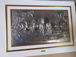 Μεγάλο ιππικό ανάγλυφο από Ιταλια με τίτλο "Cavalli"