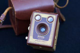 Kodak Brownie Six-20 Model F box camera.
