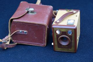 Kodak Brownie Six-20 Model F box camera.