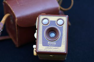 Kodak Brownie Six-20 Model F box camera.