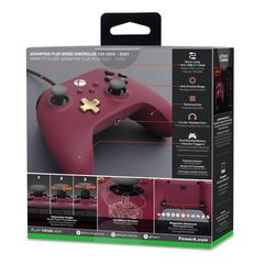 PowerA - Advantage Plus Wired Controller - Ruby - Red/Black / Xbox Series X-thumb-3
