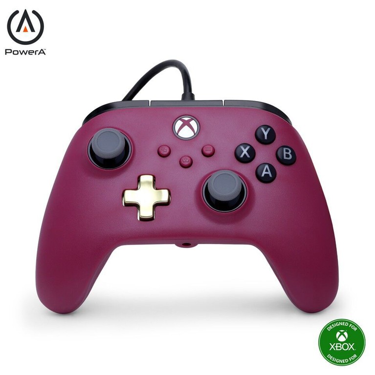 PowerA - Advantage Plus Wired Controller - Ruby - Red/Black / Xbox Series X