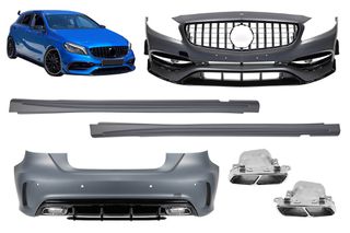Full body kit άριστης ποιότητας με μάσκα και μπούκες Mercedes A class W176 2012-2018