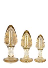 Acrylic Goldchip Butt Plug Set - Gold-thumb-4