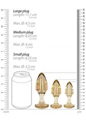 Acrylic Goldchip Butt Plug Set - Gold-thumb-3