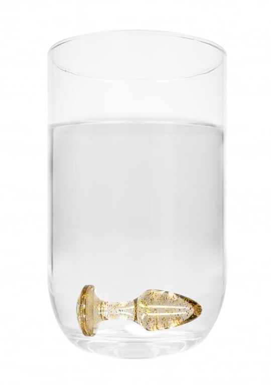 Acrylic Goldchip Butt Plug Set - Gold