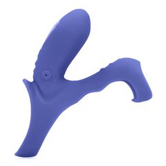 Vibrating Cockring with Clit Stimulation - Tamiya Blue-thumb-4