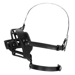 Muzzle with Removable Ball Gag - Black-thumb-6
