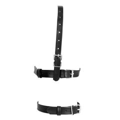 Muzzle with Removable Ball Gag - Black-thumb-7