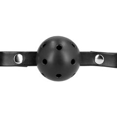 Muzzle with Removable Ball Gag - Black-thumb-9