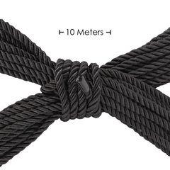 Polyester Bondage Rope 10 m - Black-thumb-2