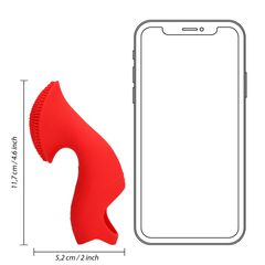 Textured Finger Vibrator - Sunrise Red-thumb-9