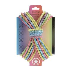 Polyester Bondage Rope 10 m - Multicolor Pastel-thumb-1