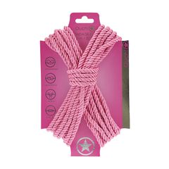 Polyester Bondage Rope 10 m - Pink-thumb-1