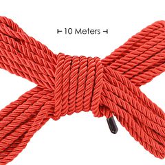 Polyester Bondage Rope 10 m - Red-thumb-2