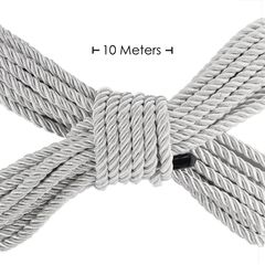 Polyester Bondage Rope 10 m - Silver-thumb-2