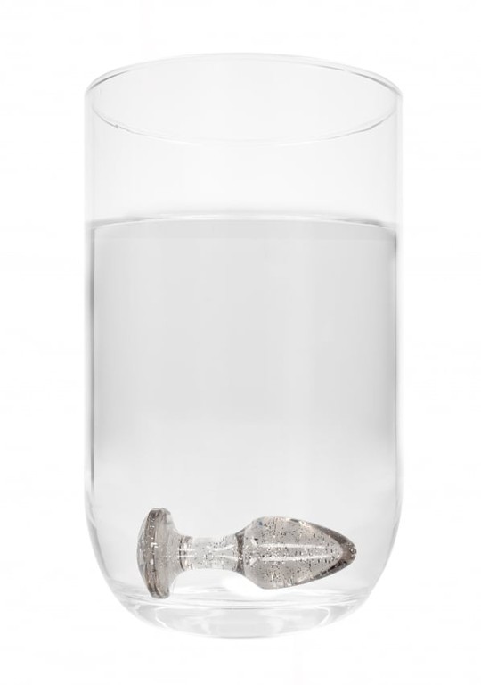 Acrylic Goldchip Butt Plug Set - Silver