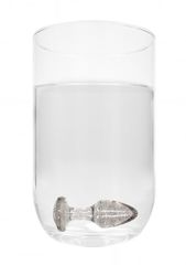 Acrylic Goldchip Butt Plug Set - Silver