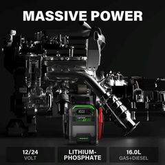 Επαγγελαμτικός Εκκινητής Μπαταριών , Powerbank, Φακός Led 3 Σε1 Lokithor J10000HD 12 Volt 10000A / 24V 5000A eautoshop gr