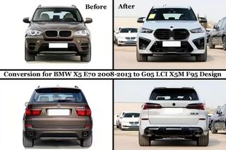 Upgrade Body Kit BMW X5 E70 (2007-2013) Conversion to X5M F95 2023 Design