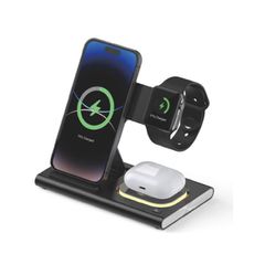 Jellico 4in1 Fordable Magnetic Wireless Charging Station Black 15W (W12)