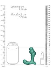 Stacked Vibrating Prostate Massager with Remote Control - Metallic Green-thumb-7