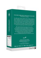 Stacked Vibrating Prostate Massager with Remote Control - Metallic Green-thumb-2