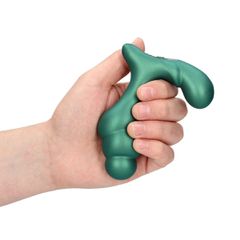 Stacked Vibrating Prostate Massager with Remote Control - Metallic Green-thumb-8