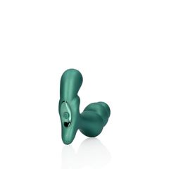 Stacked Vibrating Prostate Massager with Remote Control - Metallic Green-thumb-6