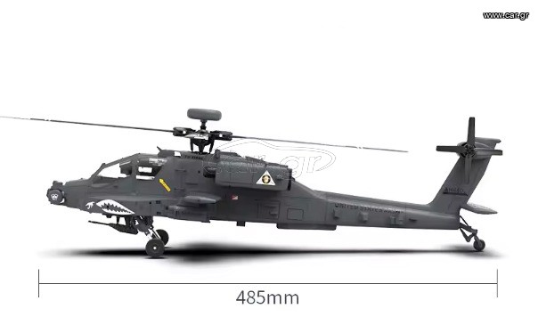Ελικόπτερα 2025 AH-64D Apache RC Helicopter / GPS 3D6G Dual Axis Gyro Brushl