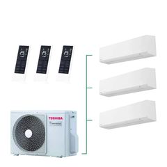 Κλιματιστικό Multi Toshiba RAS- 3M18G3AVG-E (3-room)+ 3 Εσ. EDGE W RAS-B10G3KVSG-E