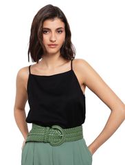 TOI & MOI Ριχτό τοπ viscose-σατινέ 30-5444-125 Μαύρο TOI MOI