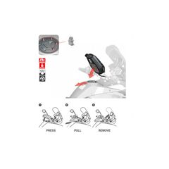 Αντάπτορες SHAD X014PS PIN SYSTEM KAWASAKI