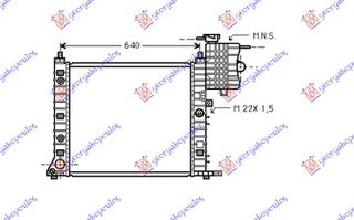 Ψυγείο Νερού Βενζίνη / Πετρέλαιο Αyτοματο - A/C (570x560) (maHle BeHr Premium Line)  (6385012001)   για MERCEDES VITO (W638) 96-04