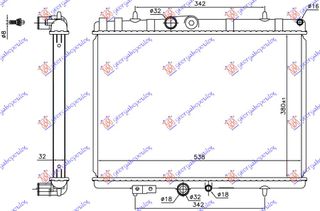 Ψυγείο Νερού 2.2 Hdi Πετρέλαιο Αυτοματό (380x538x32)  (1330.N0)   για CITROEN C5 04-08
