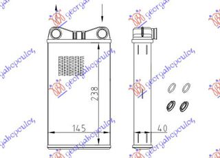Ψυγείο Καλοριφέρ (238x145)  (8E1820031)   για AUDI A4 04-07
