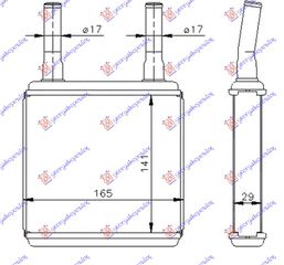 Ψυγείο Καλοριφέρ (140x165x26)  (9712302000)   για HYUNDAI ATOS PRIME 99-03