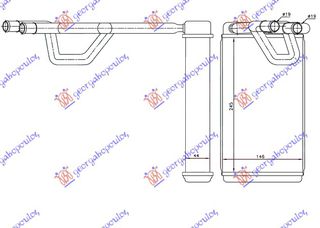 Ψυγείο Καλοριφέρ (179x178)  (27140-EB01A)   για NISSAN P/U (D40) NAVARA 2WD-4WD 05-10