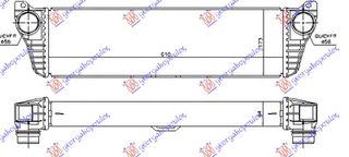 Ψυγείο Intercooler 2.0 - 2.2 Cdi (610x170x64) (6395011301)  2010- για MERCEDES VITO (W639) & VIANO 04-10