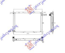 Ψυγείο Νερού 1.5 Πετρέλαιο (& A/C) (494x415x23) (maHle BeHr Premium Line) (21410-AY602) για RENAULT MODUS 05-08