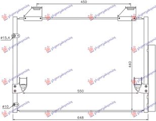 Ψυγείο A/C 2.5 - 3.0 T.d Πετρέλαιο (600x440x16) (884600K080) για TOYOTA HI-LUX 2WD/4WD 05-09