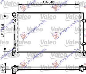 Ψυγείο Νερού 1.4 - 1.6 - 2.0 Fsi / sdi Μηχανικό / Αυτοματό & A/C (650x415) (1K0121251P) για VW GOLF V 04-08