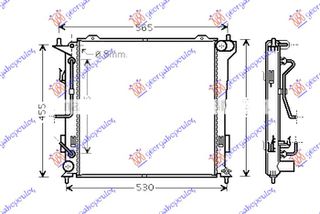 Ψυγείο Νερού 1.6 Crdi Πετρέλαιο Αυτοματό (450x450x26) (253102H650) για KIA CEED 3D 07-10