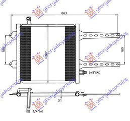 Ψυγείο A/C (335x365x21) (Παροχές Οδηγου)  (6X0820413A)   για SEAT AROSA 97-00