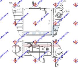 Ψυγείο Intercooler 1.9 TDI Πετρέλαιο (183x161x85) (Με Τρύπα Για Αισθητήρα 18 mm)  (6Q0145804)   για SKODA FABIA 99-07