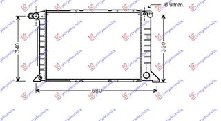 Ψυγείο Νερού 2.5 Πετρέλαιο TDI & / - A/C (53.8x35.9)  (10239201671829)   για FORD TRANSIT 95-00